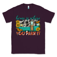 Plum home is where  you park it Classic Tee - texasbilliewilder
