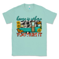 Seafoam home is where  you park it Classic Tee - texasbilliewilder