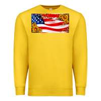 Lemon usa flag and sunflower license plate Premium Sweatshirt - HRA Design Shop