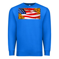 True Royal usa flag and sunflower license plate Premium Sweatshirt - HRA Design Shop