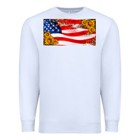 Usa Flag And Sunflower License Plate Premium Sweatshirt | Teevron