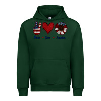 Forest Green Peace Love America Urban Hoodie - Jasminsmagicworld