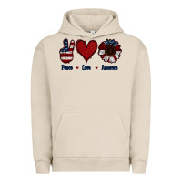 Pigment French Oak Peace Love America Urban Hoodie - Jasminsmagicworld