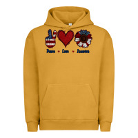 Pigment Peanut Butter Peace Love America Urban Hoodie - Jasminsmagicworld