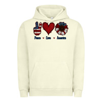 Pigment Pistachio Peace Love America Urban Hoodie - Jasminsmagicworld