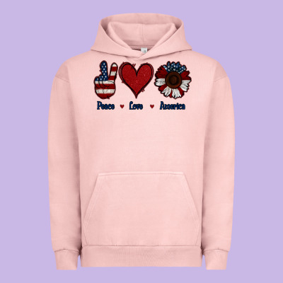 Peace Love America Urban Hoodie Designed By Jasminsmagicworld