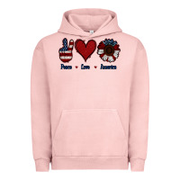 Pigment Salmon Peace Love America Urban Hoodie - Jasminsmagicworld