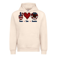 Sandshell Peace Love America Urban Hoodie - Jasminsmagicworld