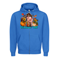 True Royal Welcome fall pig Zipper Hoodie - RanaPortraitStore