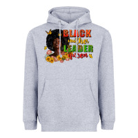 Heather Grey Black mother leader queen juneteenth Heavyweight Hoodie - Zillion Design Studio