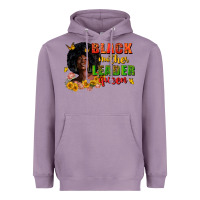 Lavender Black mother leader queen juneteenth Heavyweight Hoodie - Zillion Design Studio