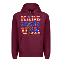 Burgundy made in the usa Premium Hoodie - NancyCooperArtShop