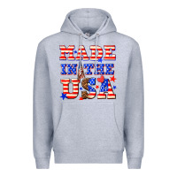 Heather Grey made in the usa Premium Hoodie - NancyCooperArtShop