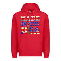 Red made in the usa Premium Hoodie - NancyCooperArtShop