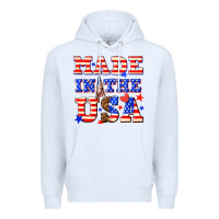 White made in the usa Premium Hoodie - NancyCooperArtShop