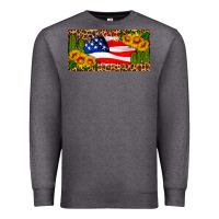 Charcoal Heather usa flag and cactus license plate Premium Sweatshirt - HRA Design Shop
