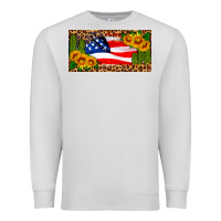 Dove Grey usa flag and cactus license plate Premium Sweatshirt - HRA Design Shop