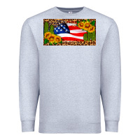 Heather Grey usa flag and cactus license plate Premium Sweatshirt - HRA Design Shop
