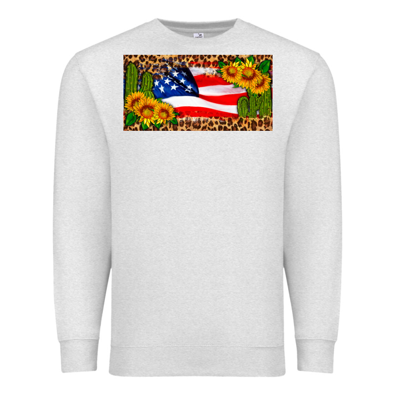 Usa Flag And Cactus License Plate Premium Sweatshirt by HRA Design Shop | Teevron