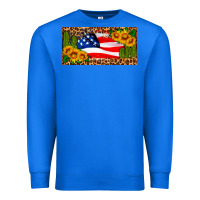 True Royal usa flag and cactus license plate Premium Sweatshirt - HRA Design Shop