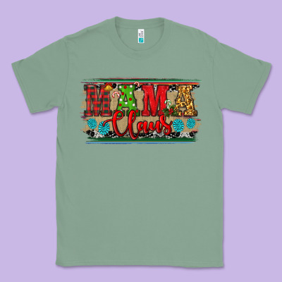 Western Christmas Mama Claus Classic Tee Designed By Ranaportraitstore