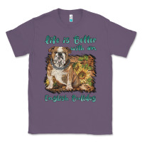 Lavender life is better with a english bulldog Classic Tee - BarkalooDesign