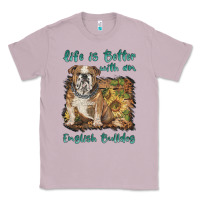 Lilac life is better with a english bulldog Classic Tee - BarkalooDesign