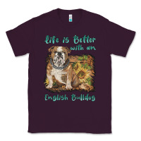 Plum life is better with a english bulldog Classic Tee - BarkalooDesign