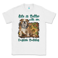 White life is better with a english bulldog Classic Tee - BarkalooDesign