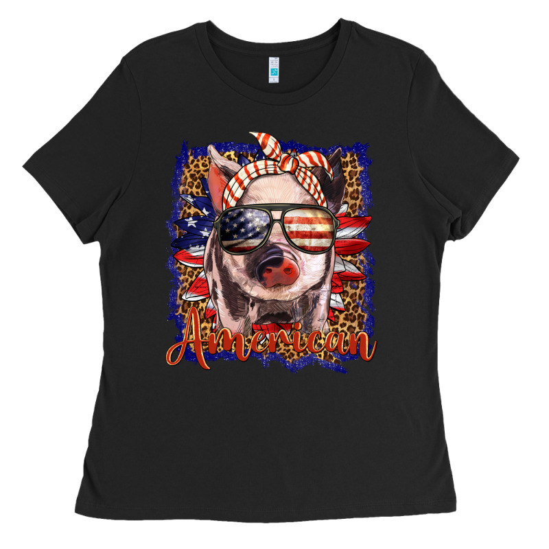 Amerıcan Pig Ladies Tee by BarkalooDesign | Teevron
