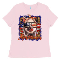 Bubblegum Pink amerıcan pig Ladies Tee - BarkalooDesign