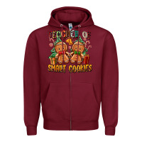 Burgundy teacher of smart cookies Zipper Hoodie - Zillion Design Studio