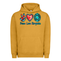 Pigment Peanut Butter Peace Love Turquoise Urban Hoodie - Jasminsmagicworld