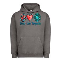 Pigment Tornado Peace Love Turquoise Urban Hoodie - Jasminsmagicworld
