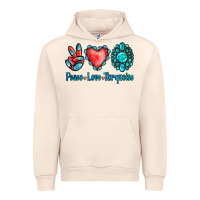 Sandshell Peace Love Turquoise Urban Hoodie - Jasminsmagicworld