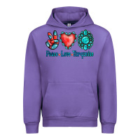 Tulip Peace Love Turquoise Urban Hoodie - Jasminsmagicworld