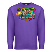 Purple enjoy summer Premium Sweatshirt - CowhideDigitalArt