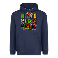 Navy Black Nurse magic juneteenth Heavyweight Hoodie - Zillion Design Studio