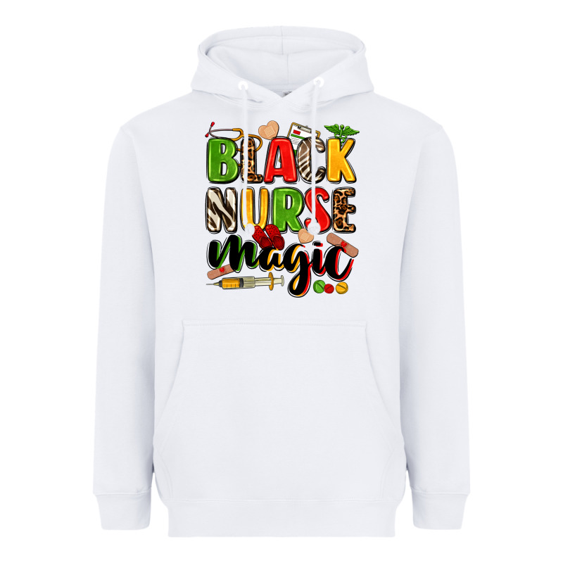 Black Nurse Magic Juneteenth Heavyweight Hoodie by Zillion Design Studio | Teevron