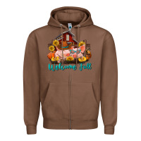 Chestnut Welcome fall pigs Zipper Hoodie - RanaPortraitStore