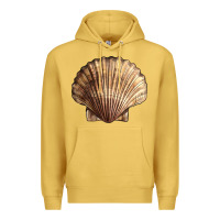 Antique Gold Japanese Scallop Shell Premium Hoodie - LillyAllenDesigns