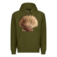Army Green Japanese Scallop Shell Premium Hoodie - LillyAllenDesigns