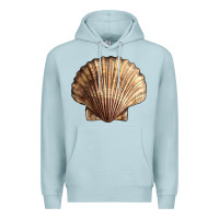 Blue Mist Japanese Scallop Shell Premium Hoodie - LillyAllenDesigns