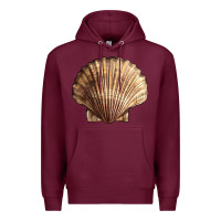 Burgundy Japanese Scallop Shell Premium Hoodie - LillyAllenDesigns