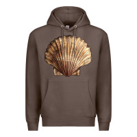 Coffee Japanese Scallop Shell Premium Hoodie - LillyAllenDesigns