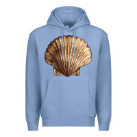 Colony Blue Japanese Scallop Shell Premium Hoodie - LillyAllenDesigns