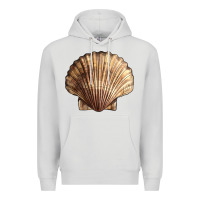 Dove Grey Japanese Scallop Shell Premium Hoodie - LillyAllenDesigns