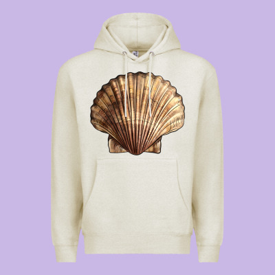 Japanese Scallop Shell Premium Hoodie Designed By Lillyallendesigns
