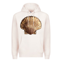 Pale Pink Japanese Scallop Shell Premium Hoodie - LillyAllenDesigns