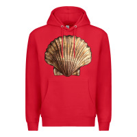 Red Japanese Scallop Shell Premium Hoodie - LillyAllenDesigns